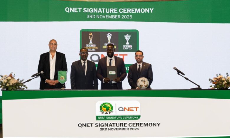 الاتحاد الإفريقي لكرة القدم وشركة كيونت يجددان شراكتهما لموسم 2025/2026 من مسابقات الأندية الاتحاد الإفريقي لكرة القدم وشركة كيونت يجددان شراكتهما لموسم 2025/2026 من مسابقات الأندية