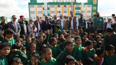 البنك الأهلي المصري ومؤسسة مصر الخير يفتتحان مدرسة أولاد مازن للتعليم الأساسي بالنجيلة في مطروح «صور»