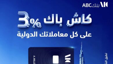 بنك ABC يقدّم 3% كاش باك على المعاملات الدولية عند استخدام بطاقاته الائتمانية