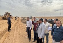 رئيس جهاز العبور الجديدة ومعاون نائب رئيس الهيئة يتفقدان أعمال المرافق بالشريط الخدمي