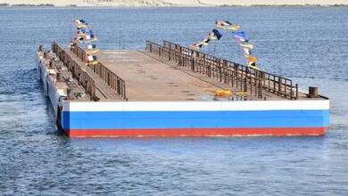 المقاولون العرب تنتهي من إنشاء وتدشين بنتون جديد للكباري العائمة بالإسماعيلية