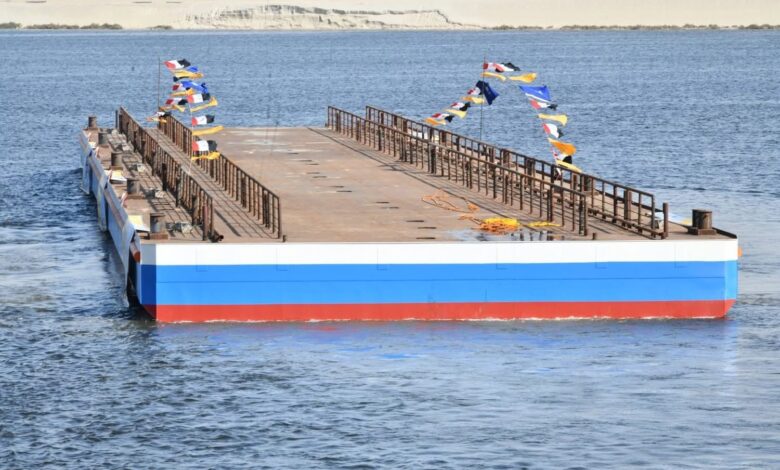 المقاولون العرب تنتهي من إنشاء وتدشين بنتون جديد للكباري العائمة بالإسماعيلية