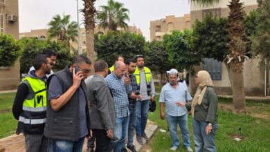 جولة تفقدية لرئيس مدينة الشيخ زايد لمتابعة أعمال النظافة والزراعة وصيانة الطرق