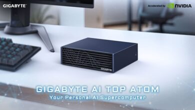 جيجابايت تطلق حاسوبها الفائق للذكاء الاصطناعي الشخصي “AI TOP ATOM” رسميًا في الأسواق