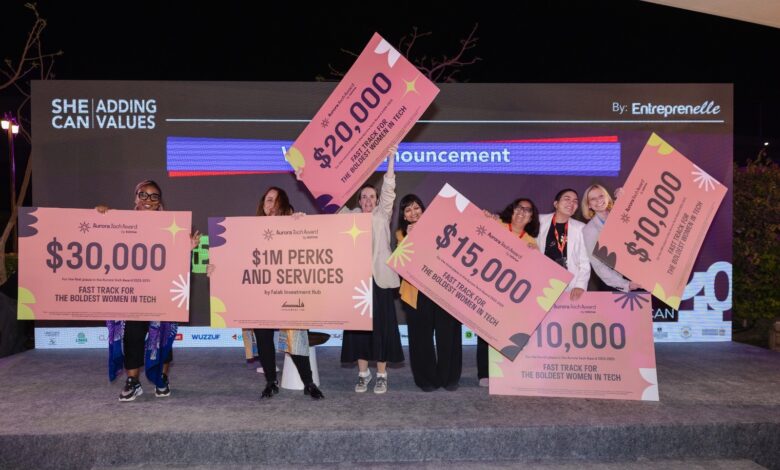 Aurora Tech Award Reveals Top 100 Female Founders Highlighting Egyptian Innovators