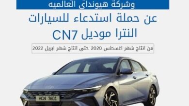 حماية المستهلك: استدعاء سيارات هيونداي النترا لعيب تصنيعي حماية المستهلك: استدعاء سيارات هيونداي النترا لعيب تصنيعي