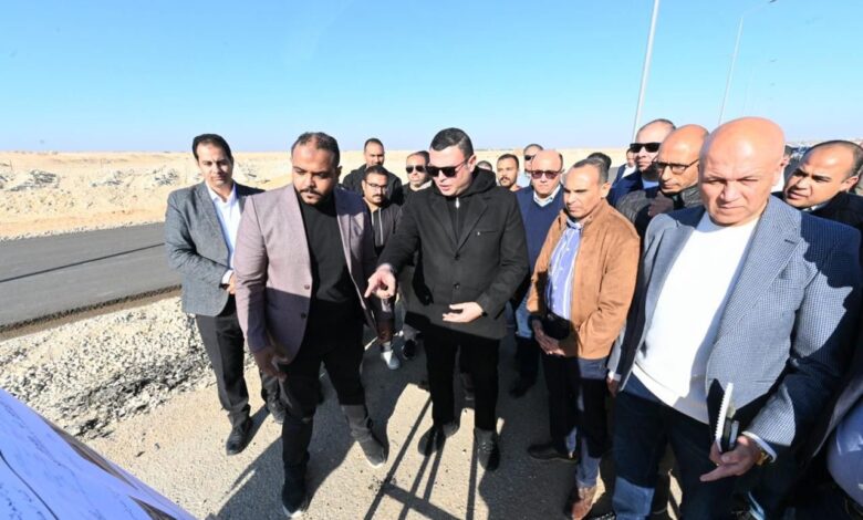 الشربيني يختتم جولته بتفقد مشروع محور سفنكس