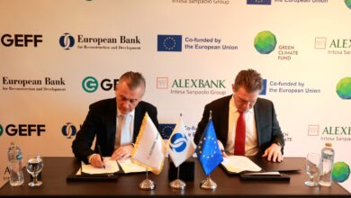 بنكا الإسكندرية والأوروبي لإعادة الإعمار يطلقان حزمة تمويل أخضر بقيمة 20 مليون دولار بنكا الإسكندرية والأوروبي لإعادة الإعمار يطلقان حزمة تمويل أخضر بقيمة 20 مليون دولار