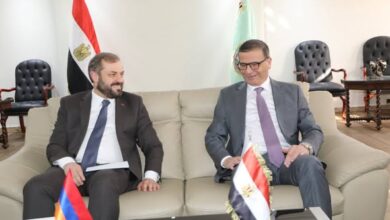 علاء فاروق يبحث مع وزير الاقتصاد الأرميني آفاق التعاون الزراعي المشترك وزيادة فرص الاستثمار
