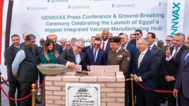 باستثمارات 150 مليون دولار.. وضع حجر الأساس لمصنع “جينفاكس” الأكبر لإنتاج اللقاحات بالمنطقة الاقتصادية لقناة السويس باستثمارات 150 مليون دولار.. وضع حجر الأساس لمصنع “جينفاكس” الأكبر لإنتاج اللقاحات بالمنطقة الاقتصادية لقناة السويس