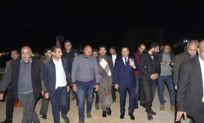 وزير الشباب ومحافظ بورسعيد يتفقدان استاد النادي المصري الجديد قبل الافتتاح الرسمي