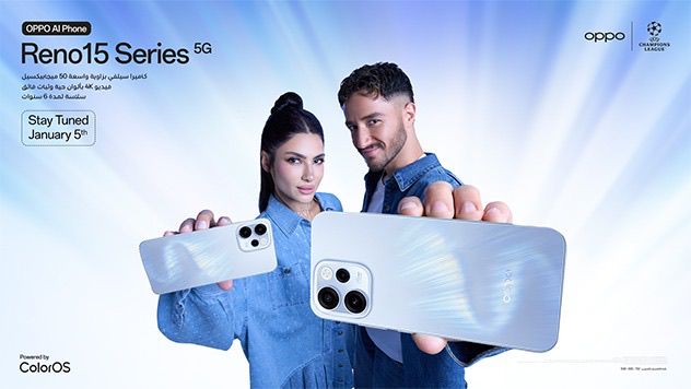 أحمد مالك وهدى المفتي في حملة OPPO الجديدة لإطلاق Reno15 في مصر