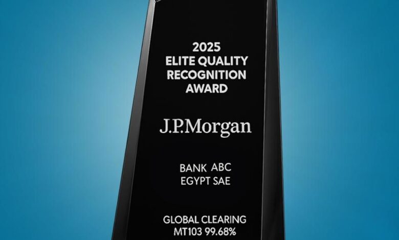 بنك ABC مصر يتوج بجائزة J.P. Morgan Elite Quality Award لعام 2025