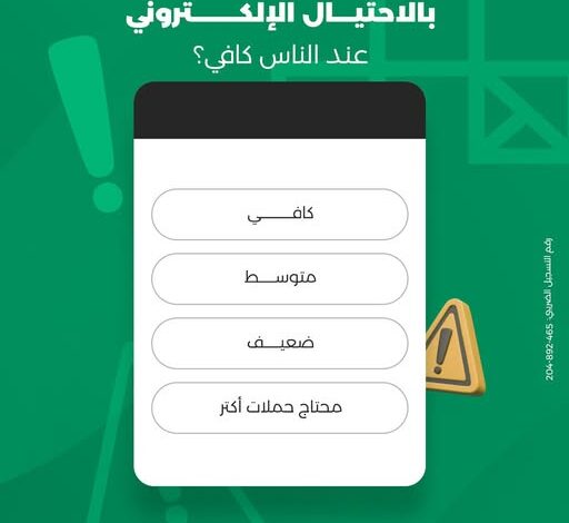 ميدبنك يطلق استطلاع رأي للعملاء حول الوعي بالاحتيال الإلكتروني
