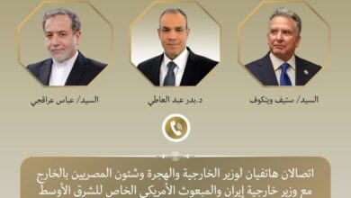 وزير الخارجية يبحث مع إيران وأمريكا التطورات الإقليمية وخفض التصعيد