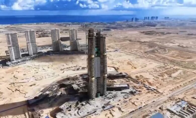 وزير الإسكان يكشف معدلات تنفيذ أبراج الداون تاون بالعلمين الجديدة وزير الإسكان يكشف معدلات تنفيذ أبراج الداون تاون بالعلمين الجديدة