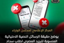 البريد المصري: الرسائل المتداولة عن “المخالفات مزيفة” وغير صادرة عنا