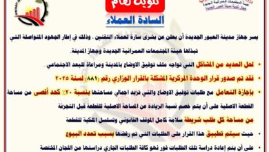 رئيس جهاز العبور الجديدة: خطوات حاسمة من «المجتمعات العمرانية» لإنهاء ملفات التقنين العالقة