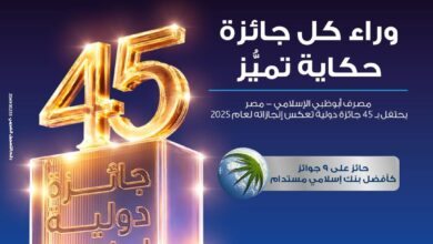 مصرف أبوظبي الإسلامي – مصر يحصد 45 جائزة عالمية خلال 2025