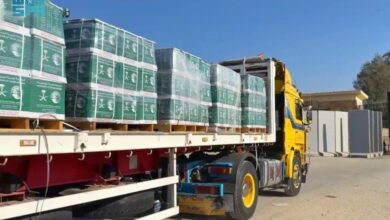 قافلة مساعدات سعودية جديدة تعبر منفذ رفح لقطاع غزة