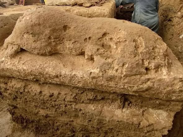 بعثة أثرية مصرية صينية تكشف عن مبنى من الحجر الجيري بمنطقة ميت رهينة بعثة أثرية مصرية صينية تكشف عن مبنى من الحجر الجيري بمنطقة ميت رهينة