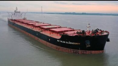 ميناء شرق بورسعيد يستقبل ثالث أكبر سفينة صب جاف