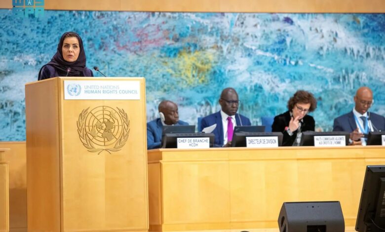 السعودية تؤكد التزامها بحماية حقوق الإنسان أمام الأمم المتحدة السعودية تؤكد التزامها بحماية حقوق الإنسان أمام الأمم المتحدة