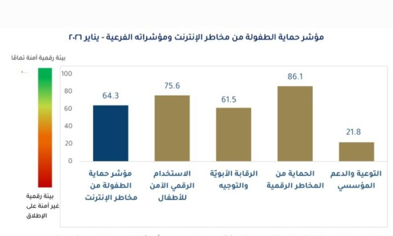 مصر تطلق أول مؤشر لحماية الأطفال من مخاطر الإنترنت: 64.3 نقطة يناير 2026
