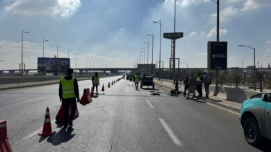 جهاز مدينة 6 أكتوبر يبدأ تطوير ورفع كفاءة كوبري العبور